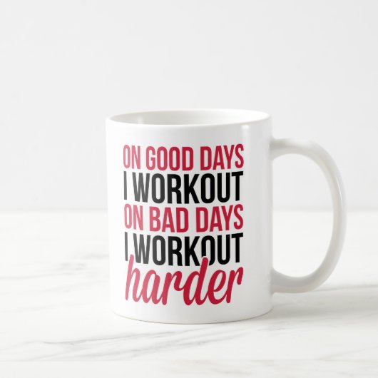 Workout Harder Gym Quote Koffiemok (Rechts)