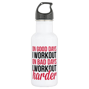 Workout Harder Gym Quote Waterfles