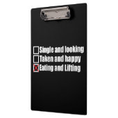 Workout-Humor - Single vs Taken vs Lifting Klembord (Links)