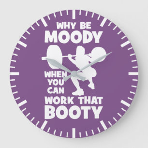 Workout Humor - Werk dat Booty, Women's Funny Gym Grote Klok