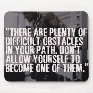 Workout Inspirerend woorden - Obstakels Muismat