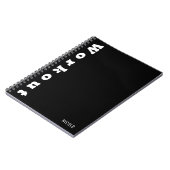 WORKOUT Journal Fitness Planning Diet & Gym Custom (Côté gauche)