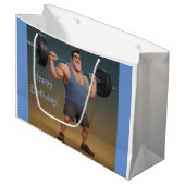 Workout Man Groot Cadeauzakje (Voorkant Gekanteld)