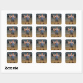 Workout Man Vierkante Sticker (Vel)