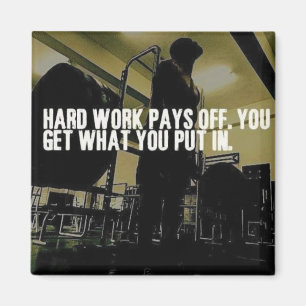 Workout Motivatie - Hard werken loont Magneet