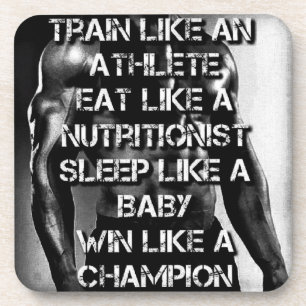 Workout Motivatie - Train als een atleet Bier Onderzetter