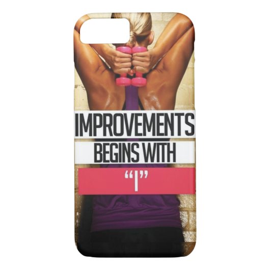 Workout Motivation - de verbeteringen beginnen met Case-Mate iPhone Case (Achterkant)