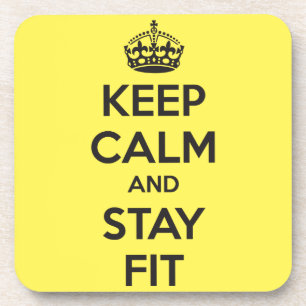 Workout Motivation - Keep Calm and Stay Fit Drankjes Onderzetter