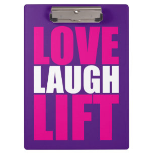 Workout Motivation - Love, Laugh, Lift Klembord