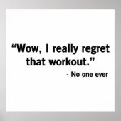 Workout Regret Poster (Voorkant)