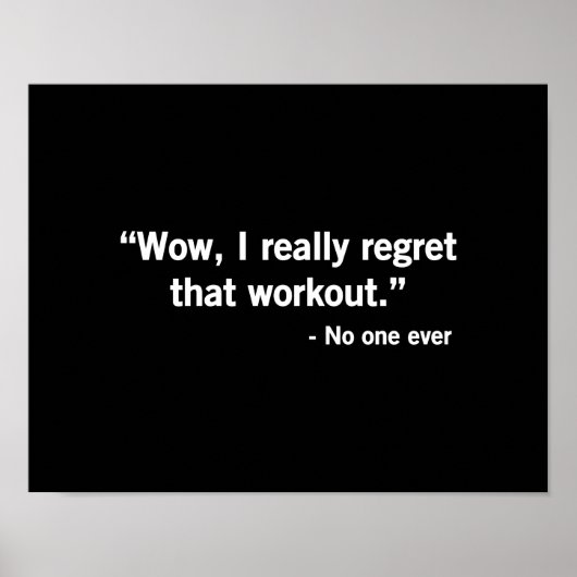 Workout Regret Poster (Voorkant)