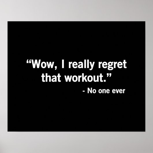 Workout Regret Poster (Voorkant)