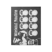 Workout Routine Wekelijkse Planner Chic Gym Kettle Notitieblok (Gedraaid)