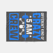 Workout Squad 5am Crew Funny Gym Quote Fleece Deken (Voorkant (Horizontaal))