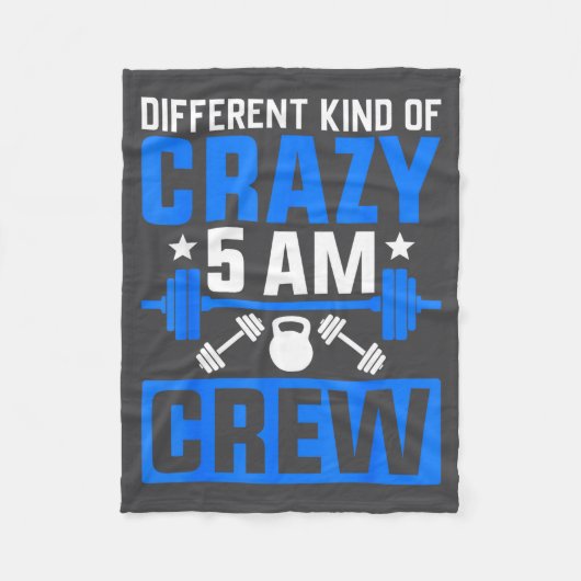 Workout Squad 5am Crew Funny Gym Quote Fleece Deken (Voorkant)