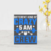 Workout Squad 5am Crew Funny Gym Quote Kaart (Gele Bloem)