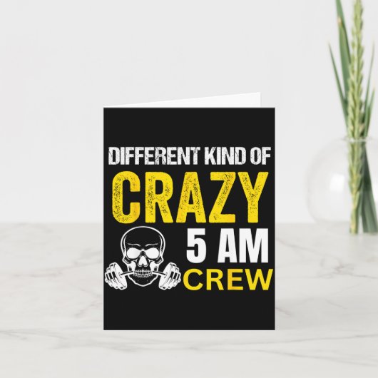 Workout Squad 5am Crew Funny Gym Workout Quote Kaart (Voorkant)