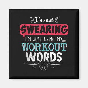 Workout Woorden Grappige Grap Grappig Cadeau Gym Magneet