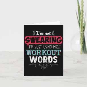 Workout woorden grappige grap grappige gift gym kaart