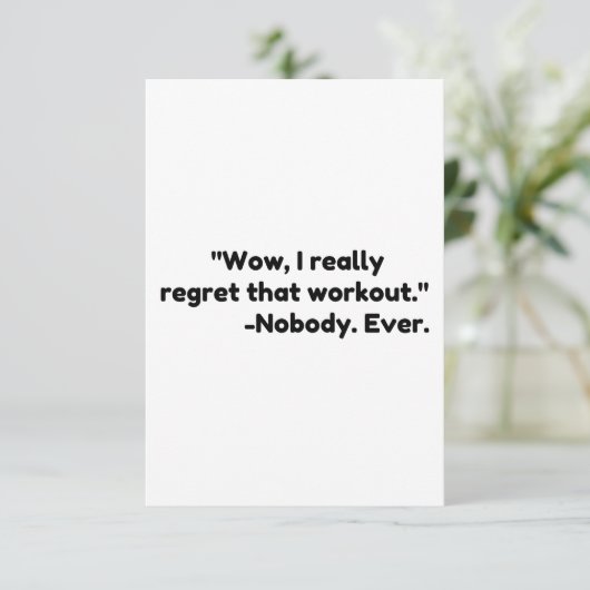 Workoutprijsopgave Bedankkaart (Staand voorkant)