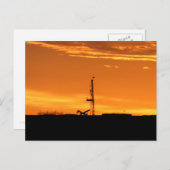 Workover Rig op Sunset Briefkaart (Voorkant / Achterkant)