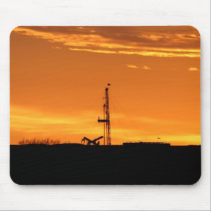 Workover Rig op Sunset Mousepad Muismat