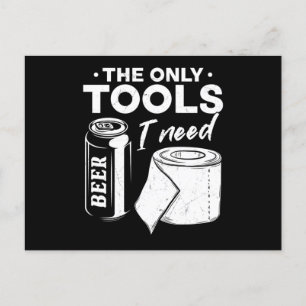 Workshop Beer Toilet Paper Tools Briefkaart