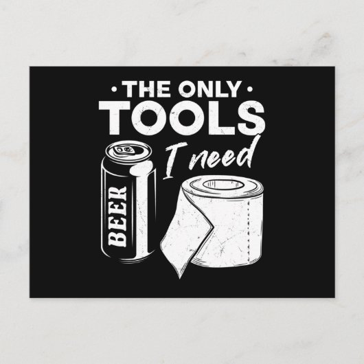 Workshop Beer Toilet Paper Tools Briefkaart (Voorkant)