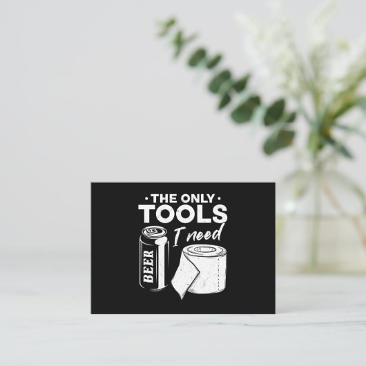 Workshop Beer Toilet Paper Tools Visitekaartje (Staand voorkant)