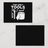 Workshop Beer Toilet Paper Tools Visitekaartje (Voorkant / Achterkant)