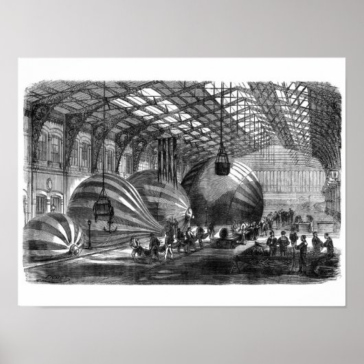 Workshop for the Manufacture of Mail Balloons Poster (Voorkant)