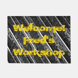 Workshop Garage Man Cave Industrial CUSTOM Doormat Deurmat
