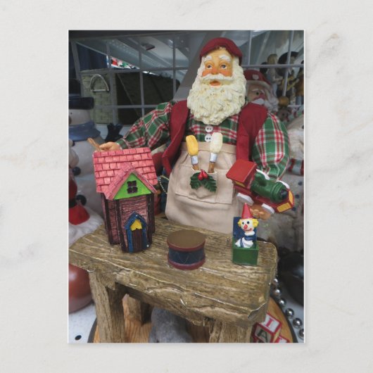 Workshop-Kerstman Briefkaart (Voorkant)