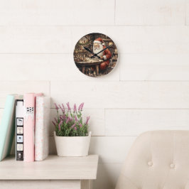 Workshop van de Kerstman Whimsy Ronde Klok