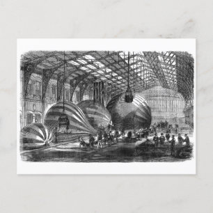 Workshop voor de fabricage van postballonnen briefkaart