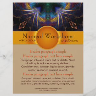 Workshops Party Events Fantasy Art flyer sjabloon