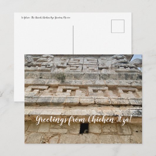 World2Celebrate: Groeten uit Chichén Itzá! Po Briefkaart (Voorkant / Achterkant)
