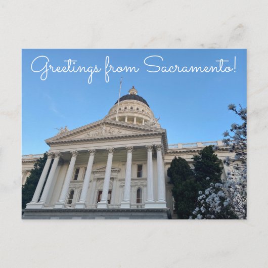 World2Celebrate: Groeten uit Sacramento! Briefkaart (Voorkant)