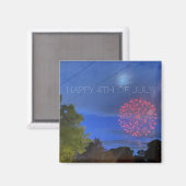 World2Celebrate: HAPPY 4TH VAN JULI! Magneet (Voorkant / Achterkant)