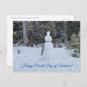 World2Celebrate: Happy World Day of Snowman! Briefkaart (Voorkant / Achterkant)