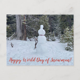 World2Celebrate: Happy World Day of Snowman! Briefkaart
