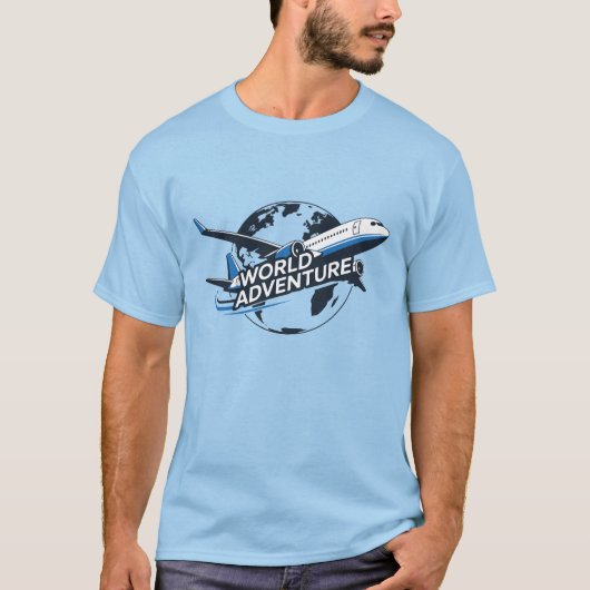 World Adventure Airplane Travel T-Shirt (Devant)