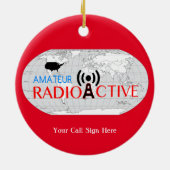 World Amateur Radio Active Keramisch Ornament (Achterkant)