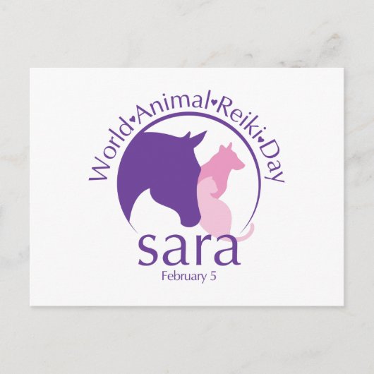 World Animal Reiki Day Design Briefkaart (Voorkant)