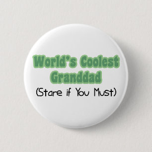 World's koelste grootvader ronde button 5,7 cm