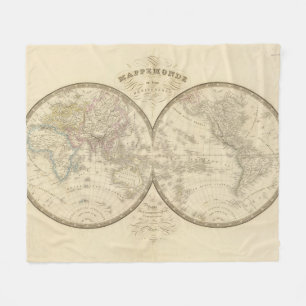 World Atlas Map Fleece Deken