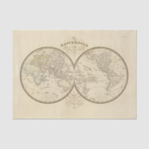 World Atlas Map Tissuepapier
