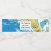 World attend le Baby shower Étiquette de bouteille (Étiquettes simples)