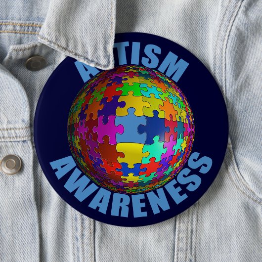 World Autism Awareness Button (extra groot) (In situ)
