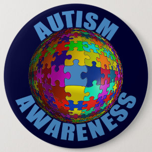 World Autism Awareness Button (extra groot)